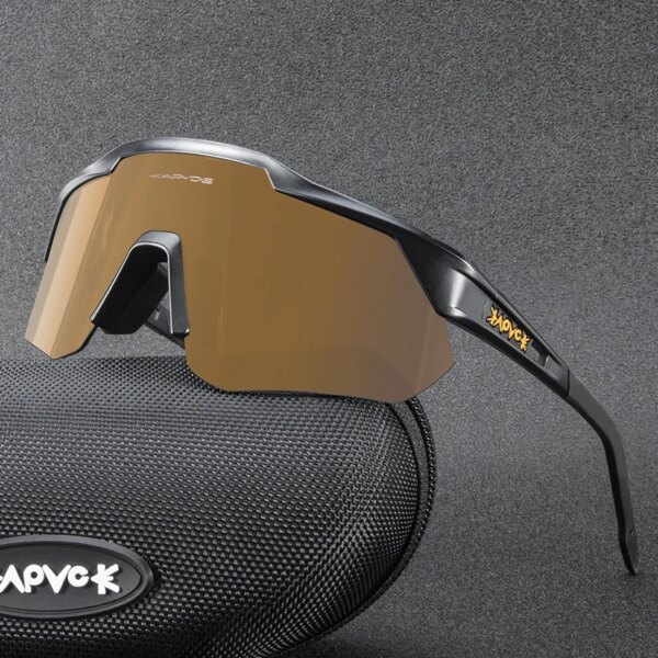 Kapvoe-gafas de ciclismo polarizadas para hombre y mujer, lentes fotocromáticas para exteriores, UV400, para montar en bicicleta