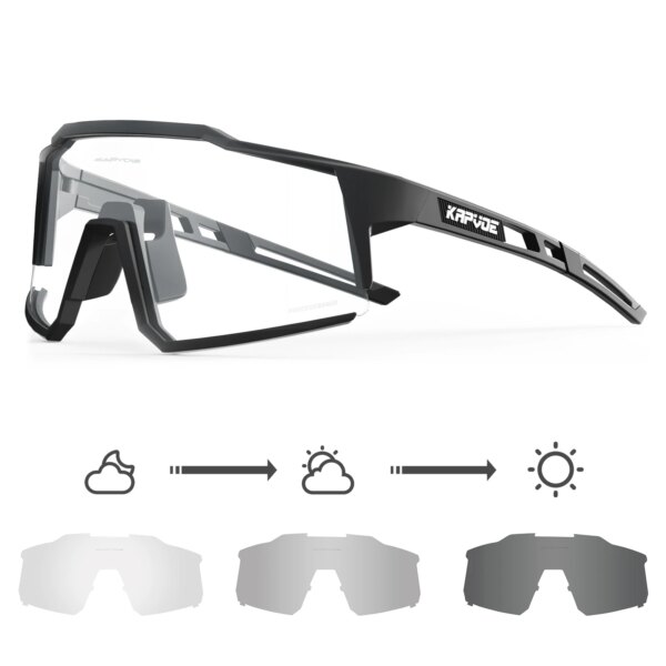 Kapvoe, gafas fotocromáticas para ciclismo UV400 MTB, gafas de sol transparentes para bicicleta de montaña, gafas de sol de transición para bicicleta para hombres y mujeres, gafas deportivas