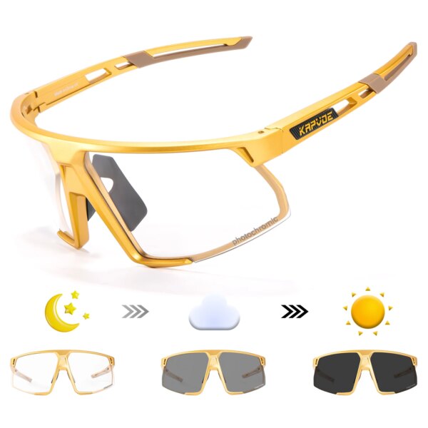 Kapvoe gafas de sol fotocromáticas para ciclismo UV400, gafas para ciclismo, gafas deportivas para exteriores, gafas de sol para bicicleta de montaña, gafas para bicicleta