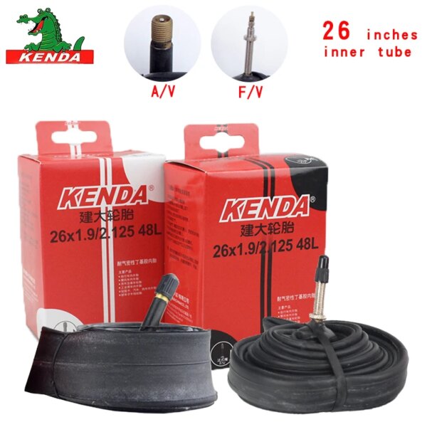 Kenda-neumáticos de tubo interior para bicicleta de montaña, 26x1,5, 1,75, 1,95, 2.125 S/VF/V, piezas de bicicleta de ciclismo, tubo interior de caucho butílico