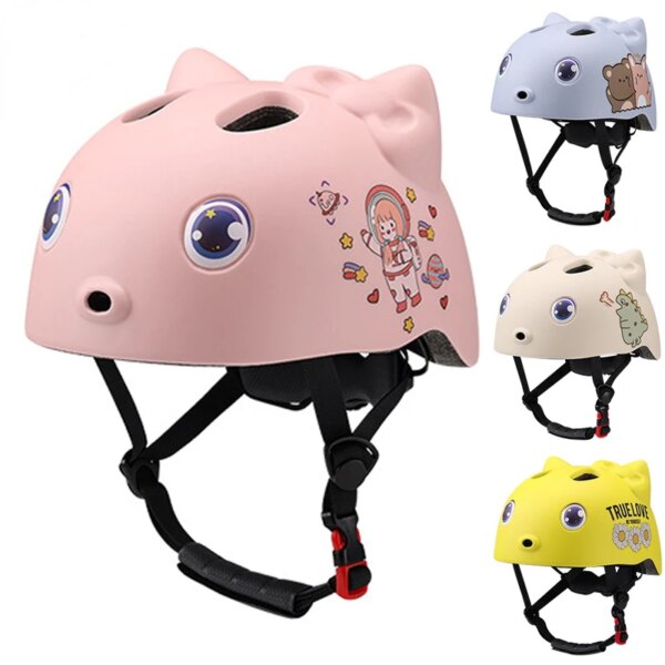 Cascos de bicicleta para niños, casco de ciclismo para niños, casco de bicicleta de carretera y ciudad con animales para niños y niñas, ciclismo deportivo al aire libre, patinaje