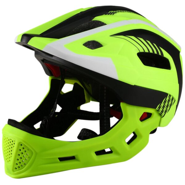 Casco de bicicleta de cara completa desmontable para niños, casco de seguridad deportivo ultraligero transpirable para bicicleta, monopatín y Scooter