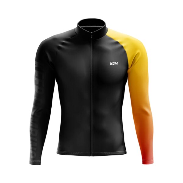 Kom-ropa deportiva de Ciclismo para hombre, ropa térmica de lana de manga larga para invierno, chaqueta cálida para Ciclismo, chaqueta Corta Vento, chaquetas para equipo