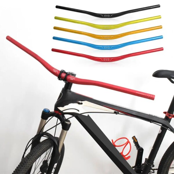 Manillar recto alargado, barra transversal extendida de aleación de aluminio para bicicletas de montaña, Manillar de bicicleta de montaña, piezas de ciclismo