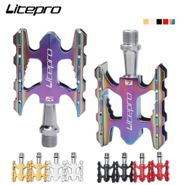 Litepro bicicleta plegable K3 Pedal rodamiento sellado aleación de aluminio antideslizante MTB Road BMX pedales universales para bicicleta Brompton Fnhon