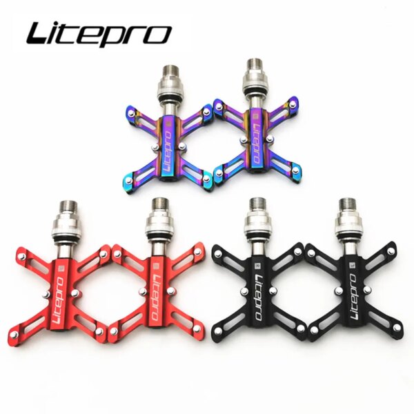 Litepro MTB bicicleta de montaña Universal QR Pedal rodamiento sellado mariposa BMX bicicleta plegable aleación de aluminio accesorio antideslizante