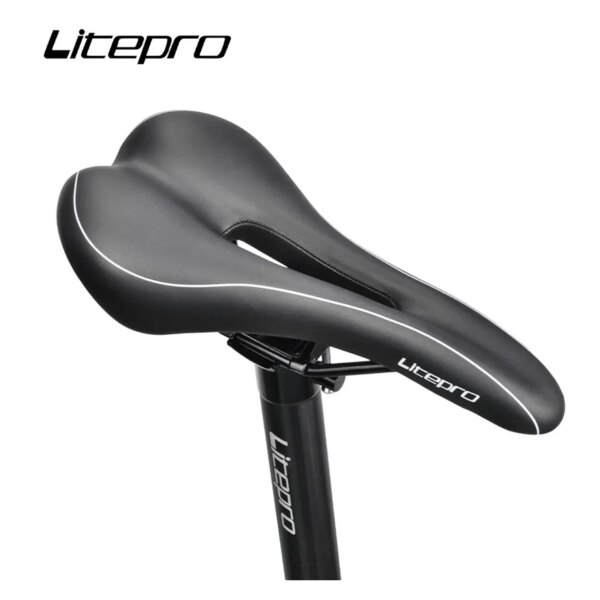Litepro S1 cojín hueco transpirable bicicleta plegable de montaña cómodo asiento de cuero PU antideslizante con aislamiento térmico