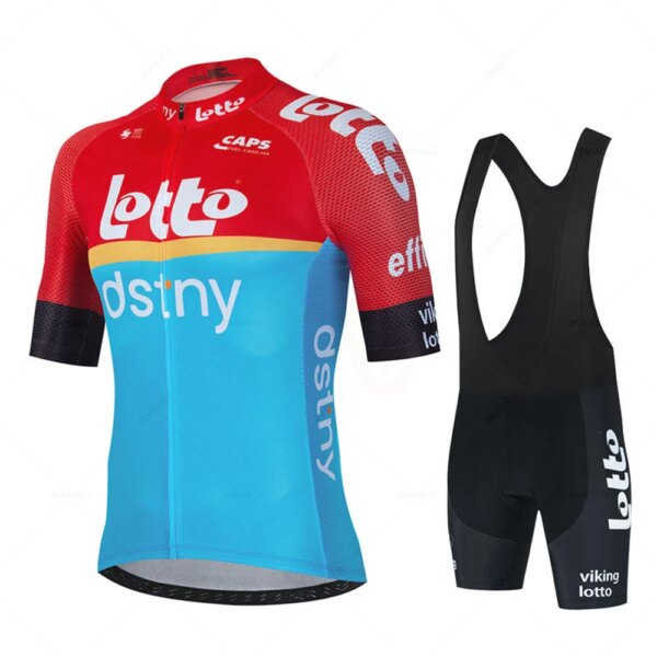 Lotto equipo Ciclismo Jersey conjunto 2023 hombre verano MTB carrera bicicleta Ropa manga corta Ropa Ciclismo conducción al aire libre uniforme de bicicleta