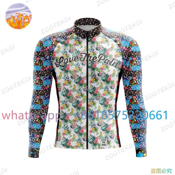 Love The Pain-abrigo polar de invierno para hombre, Jersey de Ciclismo, Ropa de bicicleta de montaña, Ropa de Ciclismo de carreras, Ropa de ciclismo de montaña