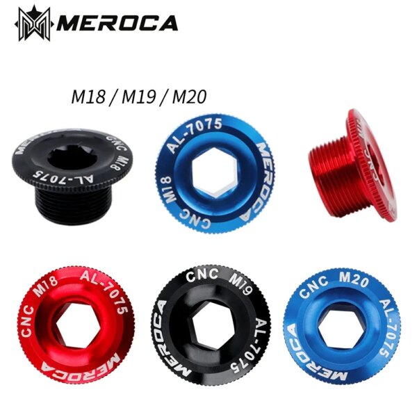 MEROCA-tornillo CNC de aleación de aluminio para bicicleta de montaña, tornillos de cubierta de manivela M18/M19/M20, perno para SHIMANO Iamok