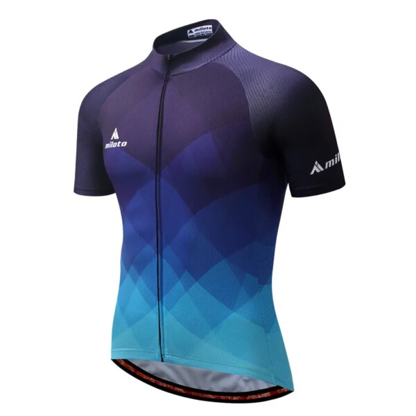 MILOTO-Camiseta de Ciclismo para hombre, Tops para bicicleta, ropa de Ciclismo de carreras, camiseta de manga corta para Ciclismo de montaña, 2021