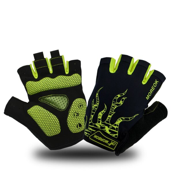 MOREOK-guantes de bicicleta con almohadilla de Gel de 5MM, guantes para bicicleta de montaña, transpirables, antideslizantes, para ciclismo de carretera, para hombres y mujeres