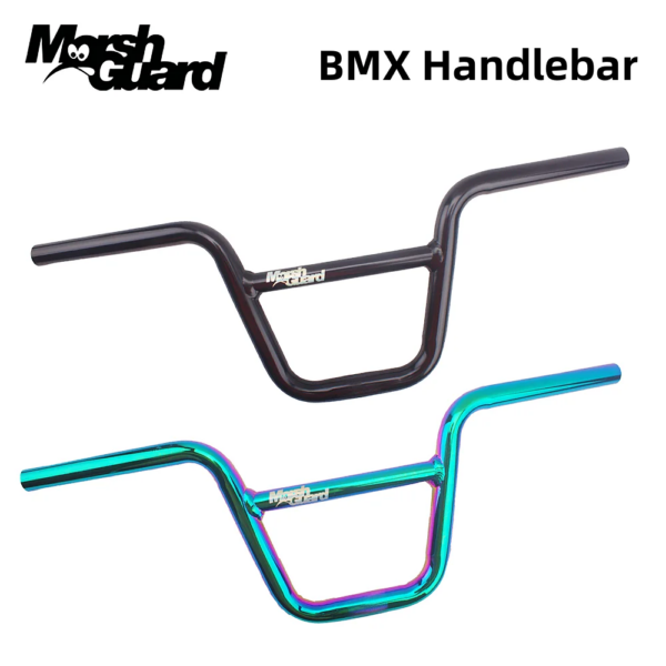 MORSH GUARD-Manillar de bicicleta BMX, mango de golondrina de aleación de aluminio, elevador plegable de 190mm, manillar elevado en forma de U de 22,2mm