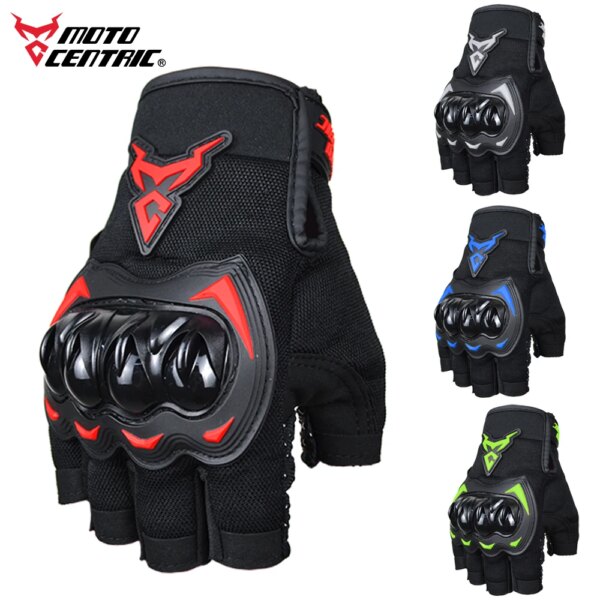 MOTOCENTRIC, guantes de verano para motocicleta, guantes de motociclista transpirables de medio dedo, guantes de ciclismo ATV MTB, protector de palma anticaída para Moto