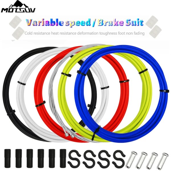 MOTSUV bicicleta profesional MTB Cable de freno engranaje freno delantero y trasero Cable de velocidad Variable Kit de cambio de bicicleta Kit de manguera piezas calientes