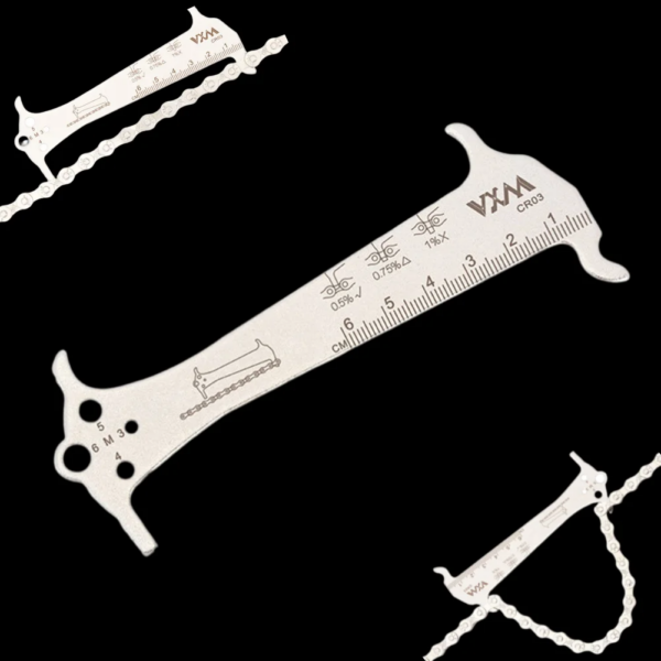 Regla indicadora de desgaste de cadena de bicicleta de montaña, medidor de cadenas de bicicleta, verificador de medición, herramienta de reparación de ciclismo, pinza, piezas de ciclismo
