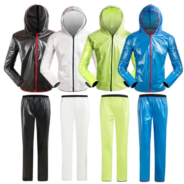 Conjuntos de chaqueta de Ciclismo para hombre y mujer, impermeable, a prueba de viento, Jersey reflectante, pantalones, traje, Ropa de Ciclismo