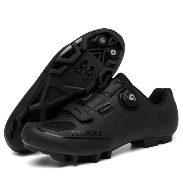 Zapatos de ciclismo MTB para hombre y mujer, zapatillas de ciclismo, zapatos de bicicleta de carretera y de montaña con gancho y bucle, zapatillas deportivas todoterreno para carreras de velocidad