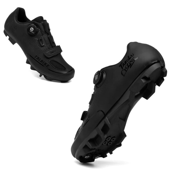 Zapatos de ciclismo MTB para hombre y mujer, zapatillas de ciclismo, zapatos de bicicleta de montaña y carretera con cordones, zapatillas deportivas para bicicleta todoterreno, zapatos de carreras