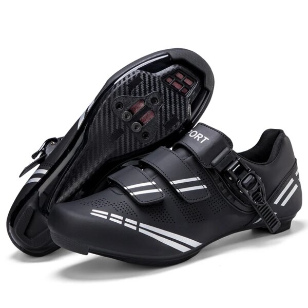 Zapatos de ciclismo MTB, zapatillas de deporte con cordones rápidos para montar en carretera con púas, zapatos de nailon para bicicleta para hombre y mujer, zapatos de carreras para bicicleta de montaña SPD