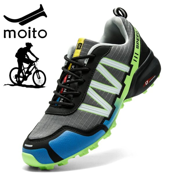 Zapatos de ciclismo MTB, zapatillas de ciclismo para hombre, zapatos de motocicleta de tela Oxford, zapatos impermeables para bicicleta, zapatillas de senderismo al aire libre para invierno