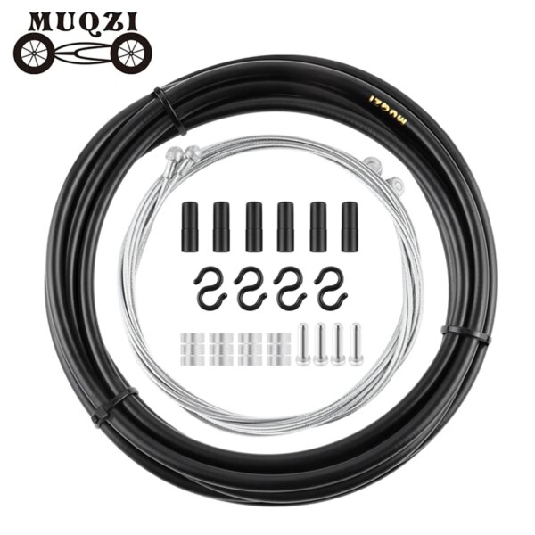 MUQZI-Kit de Cable de freno de cambio de bicicleta, conjunto de grupo de carcasa de freno/cambio de bicicleta de montaña y carretera, Cables de tubo de transmisión, accesorios de Cable