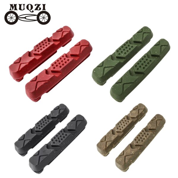 MUQZI-pastillas de freno de bicicleta para rueda de carbono, zapatas de freno de rueda de aleación, pinza de freno plegable para bicicleta de montaña y carretera