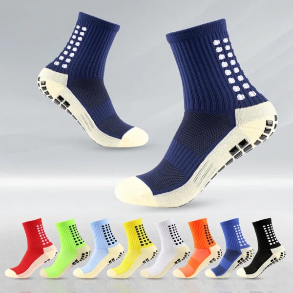 Calcetines de fútbol antideslizantes para hombre, calcetines antideslizantes para fútbol, ​​baloncesto, tenis, deportes al aire libre, calcetines para montar en bicicleta