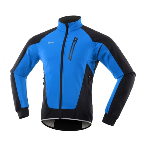 Chaqueta de ciclismo para hombre, abrigo térmico de lana para invierno, impermeable, a prueba de viento, Jersey para bicicleta de montaña, abrigo para correr