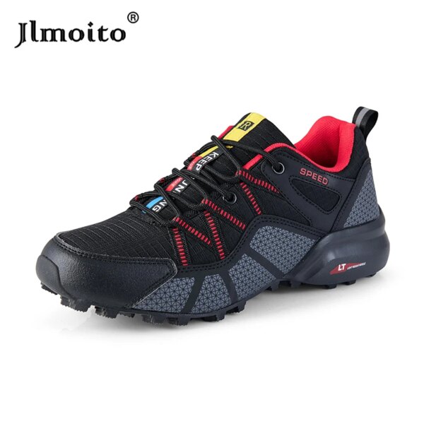 Zapatos de ciclismo MTB para hombre, zapatillas de invierno para ciclismo, zapatos luminosos impermeables para bicicleta, zapatos para motocicleta, zapatillas de senderismo a la moda para hombre