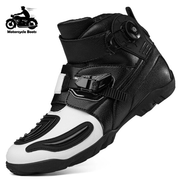 Botas de moto para hombre, botas de Motocross profesionales de alta velocidad, zapatos de ciclismo todoterreno, zapatillas de carreras, botines de seguridad 48