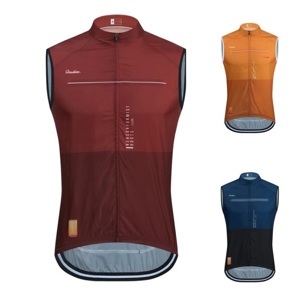 Raudax-Chaleco de Ciclismo sin mangas para hombre, camiseta interior de malla para Ciclismo, ropa de Ciclismo a prueba de viento, chaleco para motocicleta