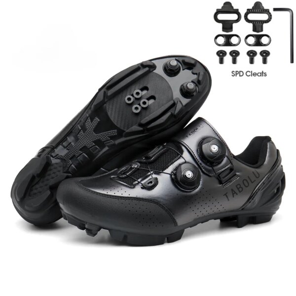 Zapatillas de ciclismo de velocidad para hombre, calzado para bicicleta de montaña SPD, calzado para bicicleta de mujer, zapatos de carreras MTB, zapatillas planas para ruta, calzado para bicicleta de carretera