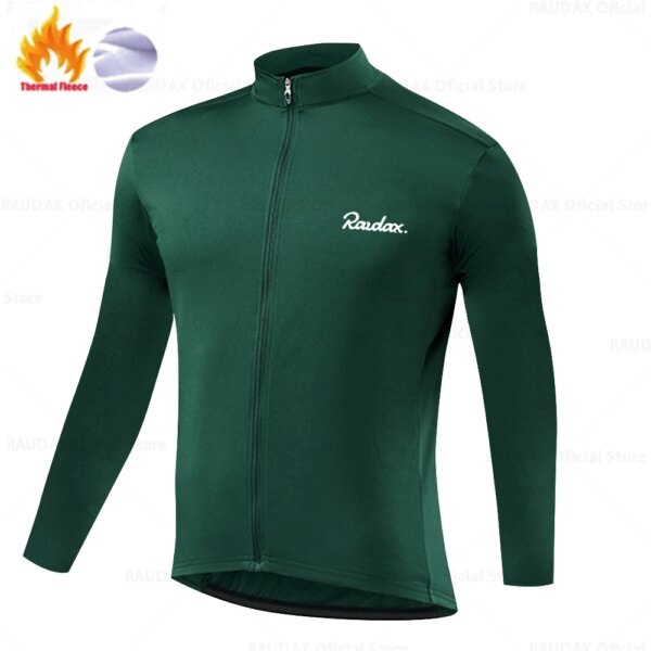 Chaquetas de invierno para hombre, Equipo Raudax, Ropa de Ciclismo de invierno, camisetas de Ciclismo de manga larga, Kits de Ciclismo de triatlón, 2024