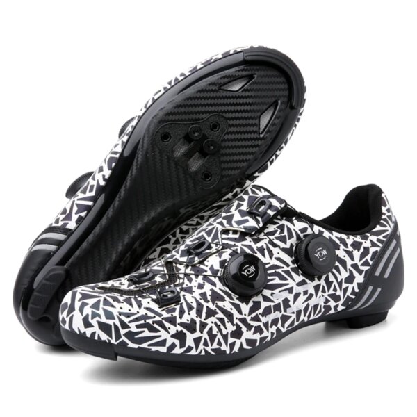 Zapatos de ciclismo para hombre y mujer, zapatillas de ciclismo de montaña y de carretera, zapatos luminosos para bicicleta, tacos, zapatos de carreras de montaña SPD