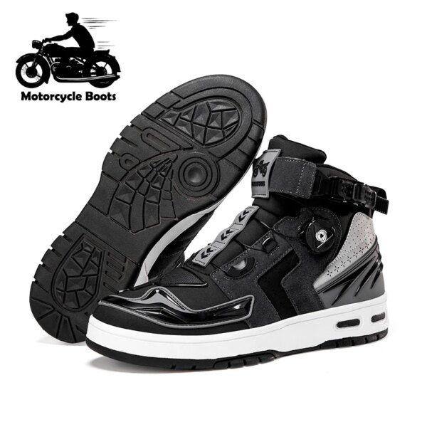 Botas de moto para hombre y mujer, zapatos de ciclismo, zapatillas de deporte de carreras de carretera anticaída de alta calidad, zapatos profesionales de motocicleta con cambio de marchas