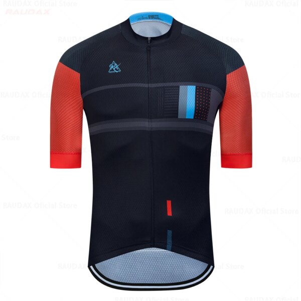 Ropa de Ciclismo para hombre Raudax 2024, Ropa de Ciclismo de manga corta, Jersey de Ciclismo de verano, Jersey de triatlón, Kit de Ciclismo uniforme