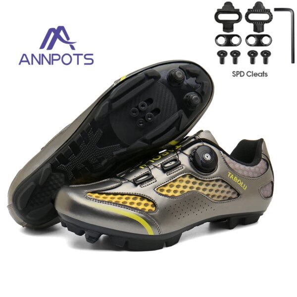 Zapatos de ciclismo para hombre, calzado de carretera Spd, zapatillas de deporte para bicicleta de montaña, calzado antideslizante para ciclismo de montaña, zapatos de bicicleta de velocidad ultraligeros 2022