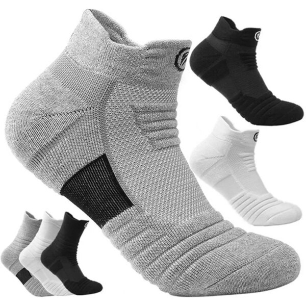 Calcetines de compresión para hombre, medias transpirables para deportes de baloncesto y ciclismo, calcetines deportivos de tubo de alta elasticidad que absorben la humedad