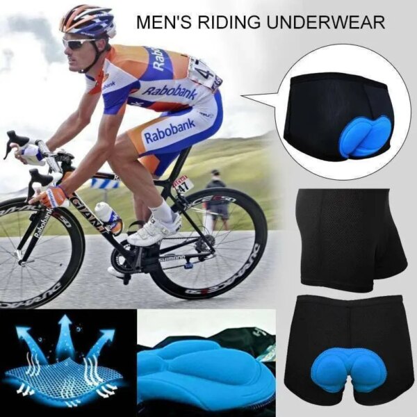 Ropa interior acolchada 3D para hombre, pantalones cortos de ciclismo, pantalones de ciclismo para bicicleta de montaña y carretera