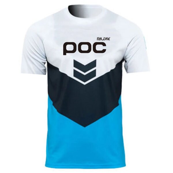 Camiseta de Motocross MTB Jersey para descensos verano ciclismo bicicleta de montaña Maillot Hombre de secado rápido RAUDAX POC Jersey de manga corta