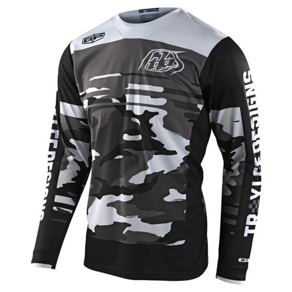 Jersey de manga larga para Motocross, Maillot Ciclismo para Hombre DH MOTO MTB MX, Jersey para descensos, camisetas para bicicleta de montaña MTB