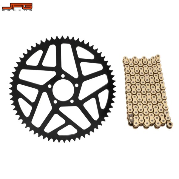 Juego de cadena de aluminio 7075 para motocicleta, piñón 58T 62T, 106L, 112L, 120L, para bicicleta eléctrica de cross-country sur-ron Segway