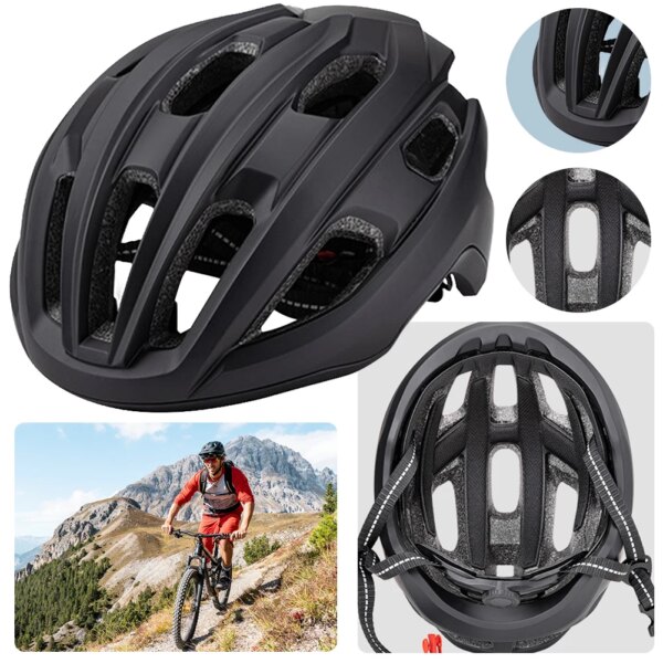 Casco de bicicleta de motocicleta, casco de seguridad en ciclismo a prueba de golpes, ajustable, para deportes de conducción al aire libre