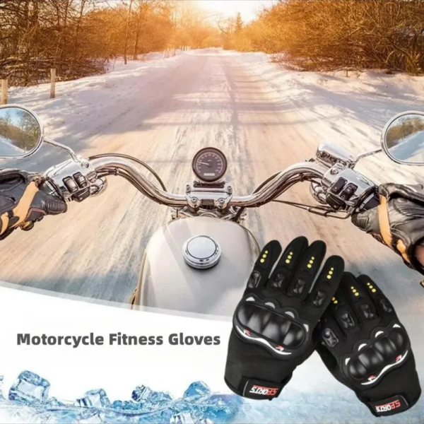 Guantes de motocicleta dedo completo protección al aire libre caballero deportes transpirable carreras ciclismo calle montar Fitness guantes