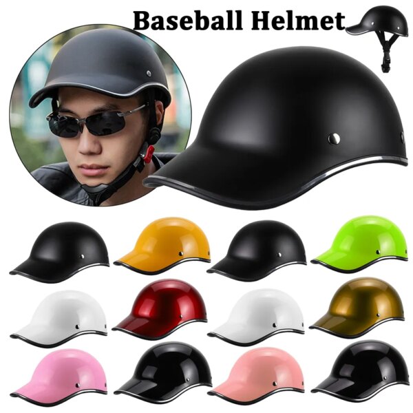 Medio casco de motocicleta estilo gorra de béisbol hombres mujeres casco de bicicleta cascos de bicicleta Scooter MTB casco de ciclismo шлем велосипедный