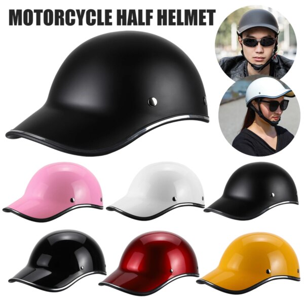 Casco de motocicleta gorra de béisbol ajustable medio casco de bicicleta Scooter MTB seguridad en ciclismo casco duro para mujeres y hombres cascos de bicicleta