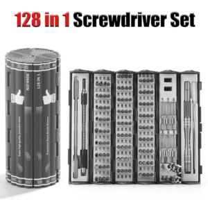 Juego de destornilladores multifuncionales 128 en 1, Kit de destornilladores manuales de precisión portátiles, nuevo estilo, herramientas de reparación de teléfonos PC plegables para el hogar