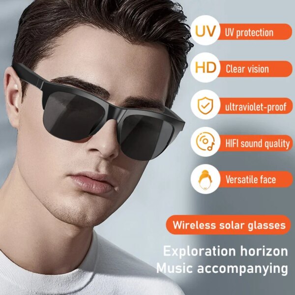 Nuevas gafas inteligentes inalámbricas Bluetooth 5,3, gafas de sol con llamadas, auriculares deportivos, Audio HD, música manos libres, gafas antiazules para exteriores