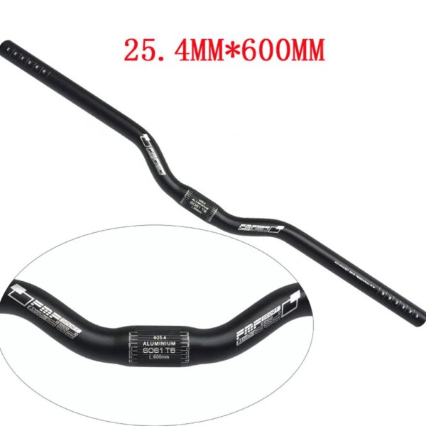 Nuevo manillar de aluminio BMXs MTB bicicleta de montaña bicicleta 600mm Riser 25,4mm Bar profesional para MTB bicicleta piezas de bicicleta de carretera